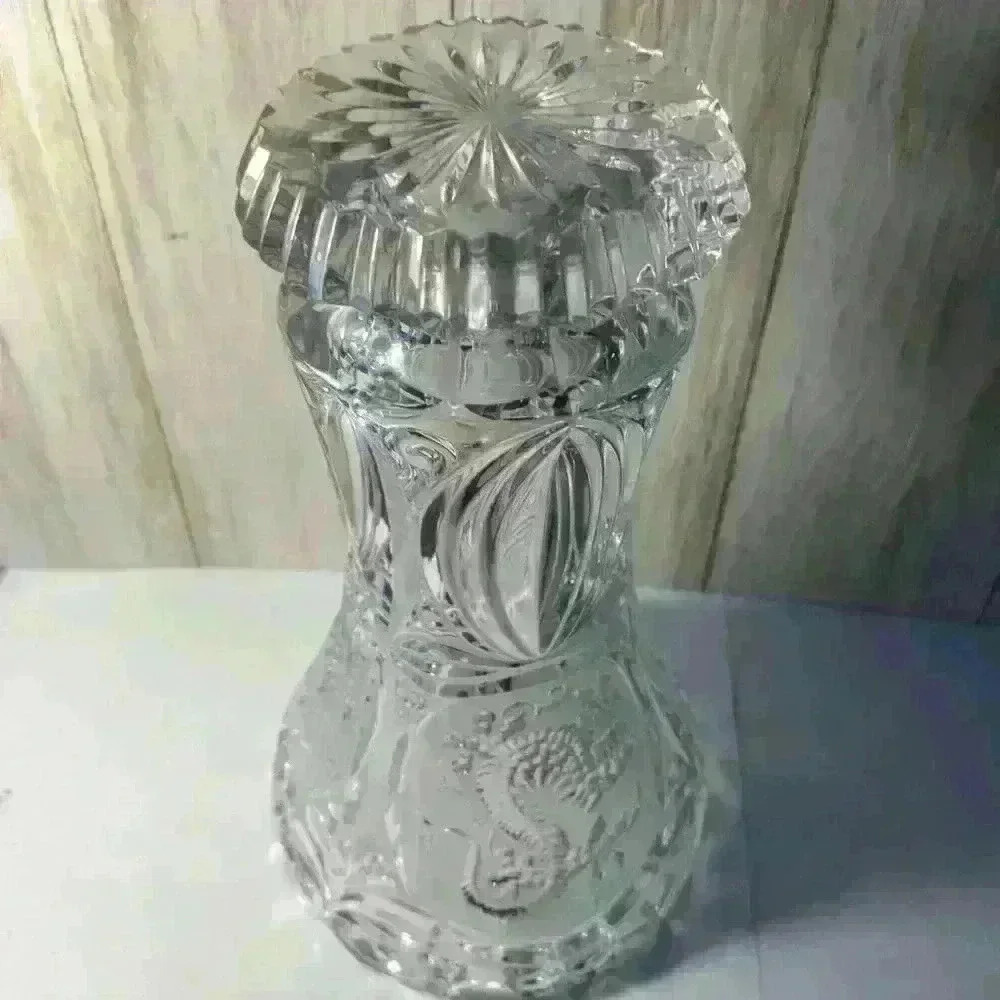 Dragon HOFBAUER BYRDES German Crystal 9" Vase RARE - Picture 5 of 5